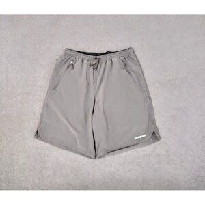Patagonia Men's Nine Trails Shorts 8" Sz (S) Grey Lined Outdoor Hike Athleisure